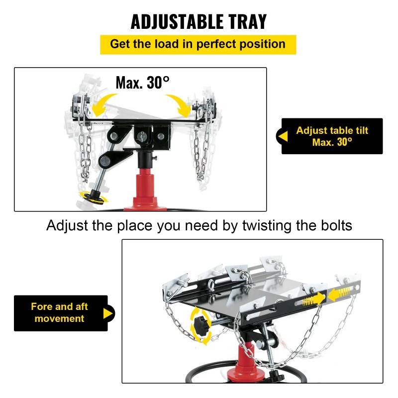 Hydraulic Car Lift - 油圧式伸縮式カージャッキリフト 0.5/1トン容量 トランスミッションジャッキ 自動車修理工具