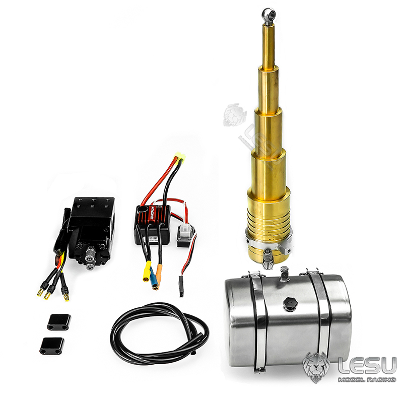 Hydraulic Car Lift - 油圧システム 1/14 LESU トラック シリンダーリフト 油圧モデル改造パーツ