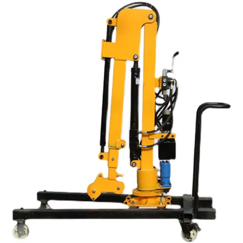 Hydraulic Car Lift - 大型油圧式カーカークレーン、幅広回転アーム搭載、堅牢な耐圧メインボディ、シンプルな手動リフティング操作