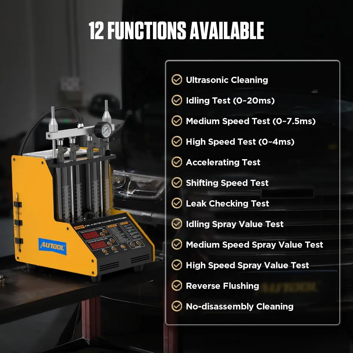 超音波燃料インジェクタークリーナーテスターは、ガソリンバイク - Fuel Injector Tester のレビューと価格