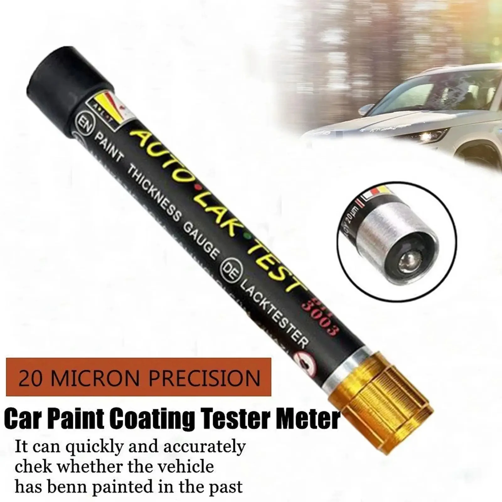 車の塗装厚さ測定器、磁気チップスケール付き塗装テスター、自動 - Paint Thickness Gauge のレビューと価格