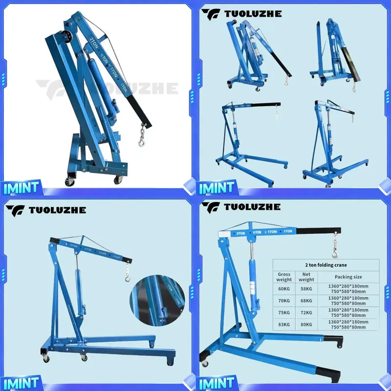 2トン折りたたみ式青色自動車エンジンリフティングツール油圧ク - Hydraulic Car Lift のレビューと価格